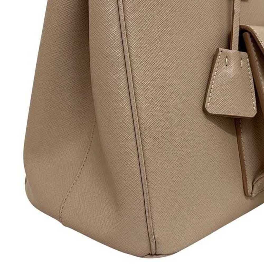 PRADA Cream Leather Saffiano Shoulder Bag - Picture 10 of 11